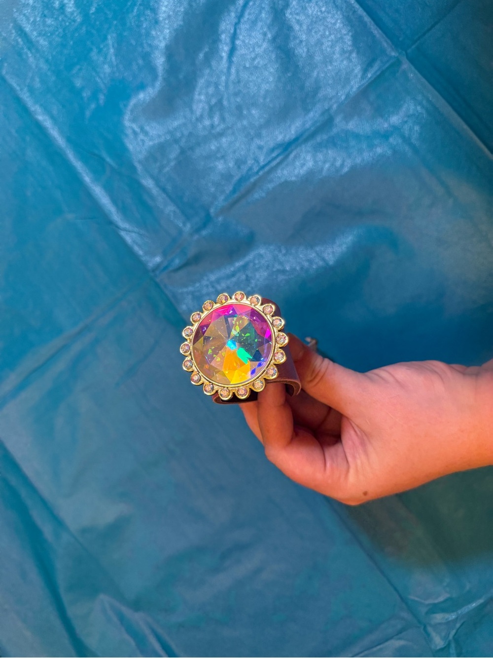 Aurora Crystal Statement Cuff- Iridescent